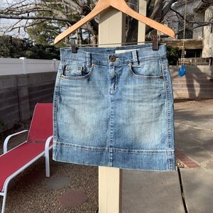 DJNY JEANS Y2K mini skirt denim embroidery size 4
